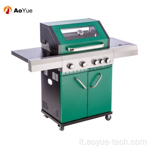 Grill a gas multi bruciatore da cucina esterna